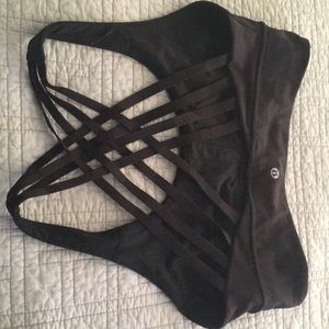 Lululemon black camouflage Free to be long line sports bra